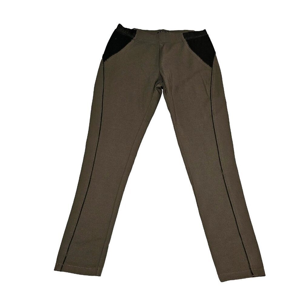Elie Tahari Contour Seam Women Ponte Leggings Pants Size L Brown